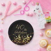 40 en Fabulous Birthday Papieren Bordje (Feest)