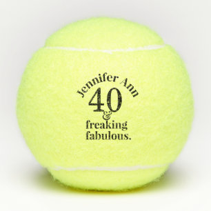 40 en Fabulous Birthday Personalized Funny Tennisballen