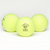 40 en Fabulous Birthday Personalized Funny Tennisballen (Multi)