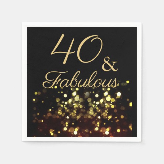 40 en Fabulous Birthday Servet (Voorkant)