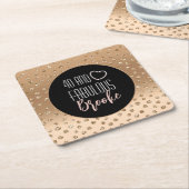 40 en Fabulous Birthday Sparkle Gold Black Blush Kartonnen Onderzetters (Schuin)