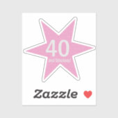 40 en Fabulous Birthday Sticker (Vel)