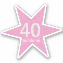 40 en Fabulous Birthday Sticker
