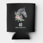 40 en Fabulous Black Horse Head Blikjeskoeler (Voorkant)