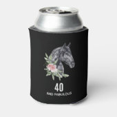 40 en Fabulous Black Horse Head Blikjeskoeler (Blikje Achterkant)