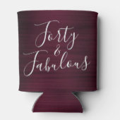 40 en Fabulous Bourgondië Paarse Modern Blikjeskoeler (Achterkant)