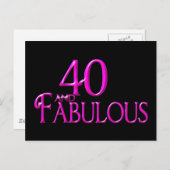 40 en Fabulous Briefkaart (Voorkant / Achterkant)