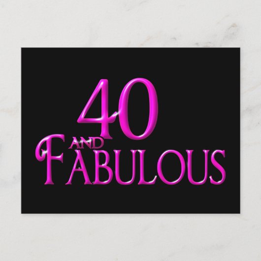 40 en Fabulous Briefkaart (Voorkant)