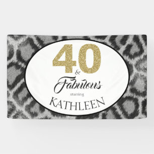 40 en Fabulous Custom 40th Birthday Spandoek