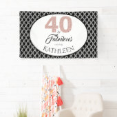 40 en Fabulous Custom 40th Birthday Spandoek (Insitu)