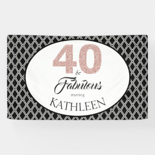 40 en Fabulous Custom 40th Birthday Spandoek