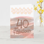 40- en Fabulous Daisy Flower-Waterverf op zaterdag Kaart (Gele Bloem)