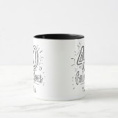 40 en Fabulous Doodle Gefeliciteerd Verjaardag Mok (Midden)