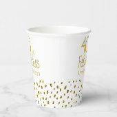 40 en Fabulous Elegant Gold Glitter 40e verjaardag Papieren Bekers (Rechts)
