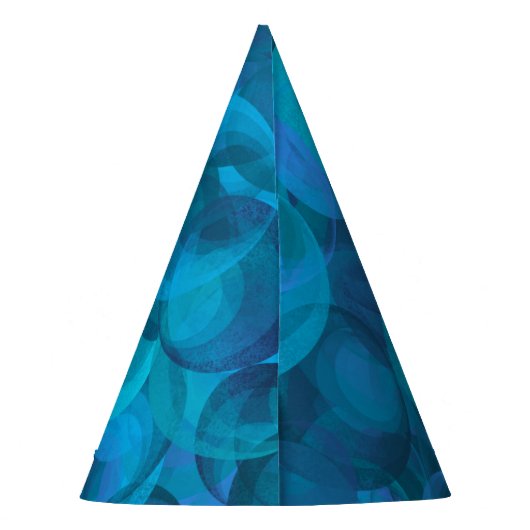 40 en Fabulous Elegant Ocean Blue Birthday Feesthoedjes (Achterkant)