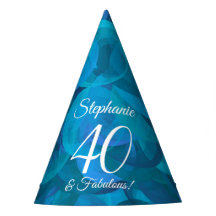 40 en Fabulous Elegant Ocean Blue Birthday