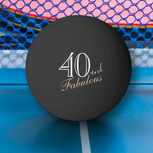 40 en Fabulous Elegant Script 40th Birthday Pingpongbal