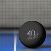 40 en Fabulous Elegant Script 40th Birthday Pingpongbal (Net)