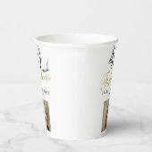 40 en Fabulous Elegant Script Photo 40th Birthday Papieren Bekers (Rechts)