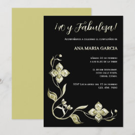 ¡40 en Fabulous! Elegante Verjaardag Met Edelstene Kaart