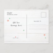 40- en Fabulous Foil-ballonbanden op houtdag Uitnodiging Briefkaart (Achterkant)