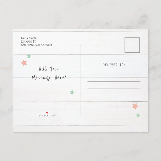 40- en Fabulous Foil-ballonbanden op houtdag Uitnodiging Briefkaart (Achterkant)