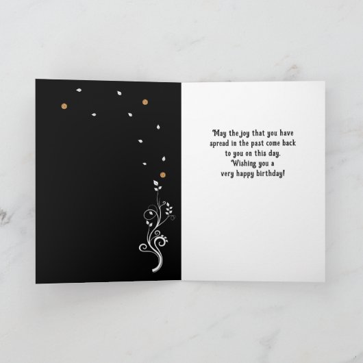 40 en Fabulous Foliage 40th Verjaardag Foto Kaart (Binnen)