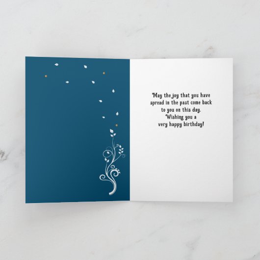 40 en Fabulous Foliage 40th Verjaardag Foto Kaart (Binnen)