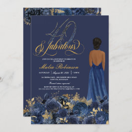 40 en Fabulous Formal Elegant Sapphire Birthday Kaart