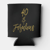40 en Fabulous Gold Foil Verjaardag Koelbox Blikjeskoeler (Voorkant)