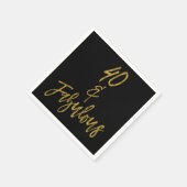 40 en Fabulous Gold Foil Verjaardag servetten (Hoek)