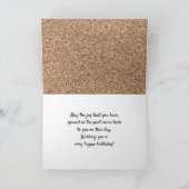 40 en Fabulous Gold Glitter 2 Foto 40e verjaardag Kaart (Binnen)