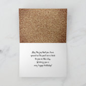 40 en Fabulous Gold Glitter 2 Foto 40e verjaardag Kaart (Binnen)