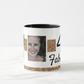 40 en Fabulous Gold Glitter 2 Foto 40e verjaardag Mok (Midden)