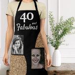 40 en Fabulous Gold Glitter 2 Foto 40e verjaardag Schort<br><div class="desc">40 en Fabulous Gold Glitter 2 Foto 40th Birthday Schort. Voeg uw foto's toe - u kunt een oude en nieuwe foto gebruiken.</div>