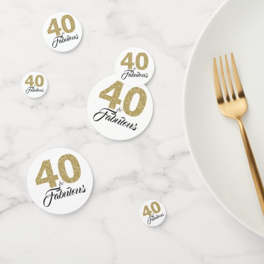 40 en Fabulous Gold Glitter 40e verjaardag Confetti (Groep)
