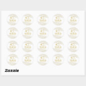 40 en Fabulous Gold Glitter 40e verjaardag Ronde Sticker (Vel)