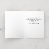 40 en Fabulous Gold Glitter Photo 40th Birthday Folie Wenskaart (Binnenlaag)