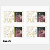 40 en Fabulous Gold Glitter Photo 40th Birthday Rechthoekige Sticker (Vel)