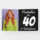 40 En Fabulous Grappige Gepersonaliseerde Foto Ver Spandoek (Horizontaal)