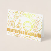 40 en Fabulous Happy Birthday Chic  Deco Folie Kaarten (Voorkant)