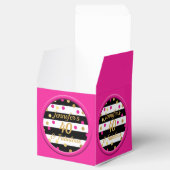40 en Fabulous Heet Roze Zwart Favor Dozen Bedankdoosjes (Geopend)