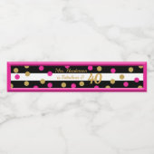 40 en Fabulous Heet Roze Zwart Wit Goud Waterfles Etiket (Enkel label)