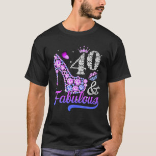 40 en Fabulous High-Heel Vrouwen 40e verjaardag Gi T-shirt