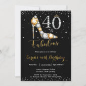 40 en Fabulous High Hiel Diamonds 40e verjaardag Kaart (Voorkant)