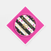 40 en Fabulous Hot Pink Verjaardag servetten 6.5" (Hoek)