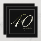 40 en Fabulous Kaart (Voorkant / Achterkant)