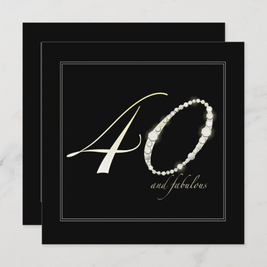 40 en Fabulous Kaart (Voorkant / Achterkant)