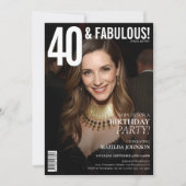 40 en Fabulous Magazine Hoesje 40e verjaardag Kaart (Voorkant)
