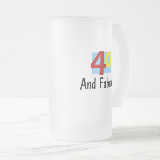 40 en Fabulous Matglas Bierpul (Voorkant rechts)